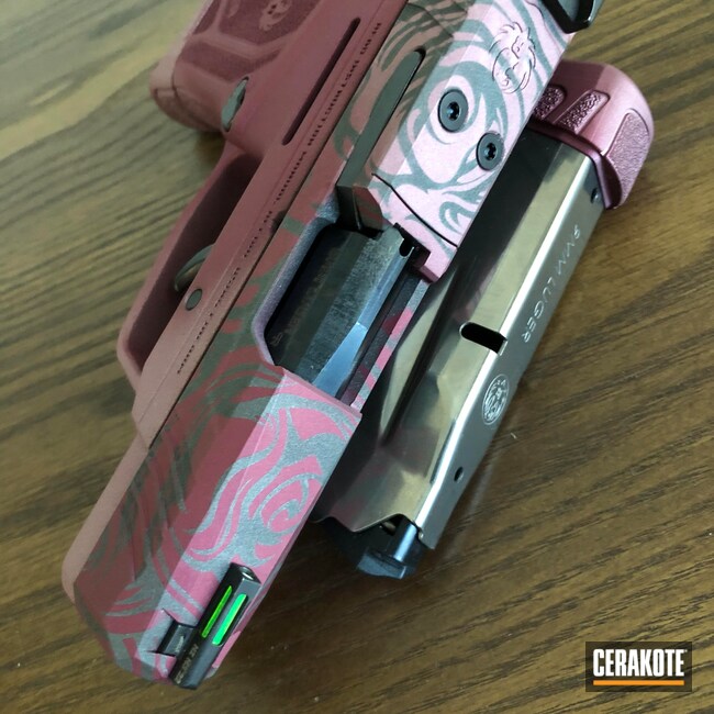 Cerakoted: S.H.O.T,CRANBERRY FROST H-320,Ruger,Blush H-321,Tungsten H-237