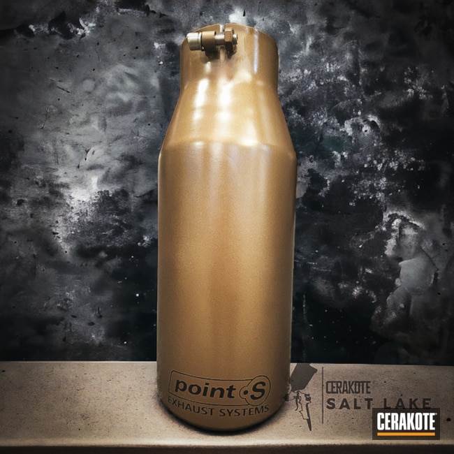 Cerakoted Graphite Black And Burnt Bronze Exhaust Tip
