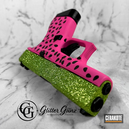 Powder Coating: Glock 43,Pink,Zombie Green H-168,S.H.O.T,Watermelon,Glitter Glock,Glitter Gun,Sparkle,Glitter,Prison Pink H-141