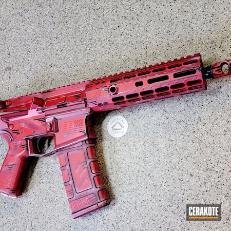 Powder Coating: Hidden White H-242,Graphite Black H-146,msr,MagPul,FIREHOUSE RED H-216,AR-15,.300 Blackout,Airbrushed,Cartoon