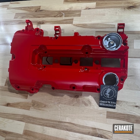 Powder Coating: Valve Cover,Car Parts,Automotive,Valve Covers,STOPLIGHT RED C-143