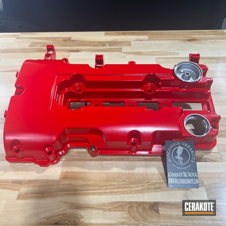 Powder Coating: Valve Cover,Car Parts,Automotive,Valve Covers,STOPLIGHT RED C-143