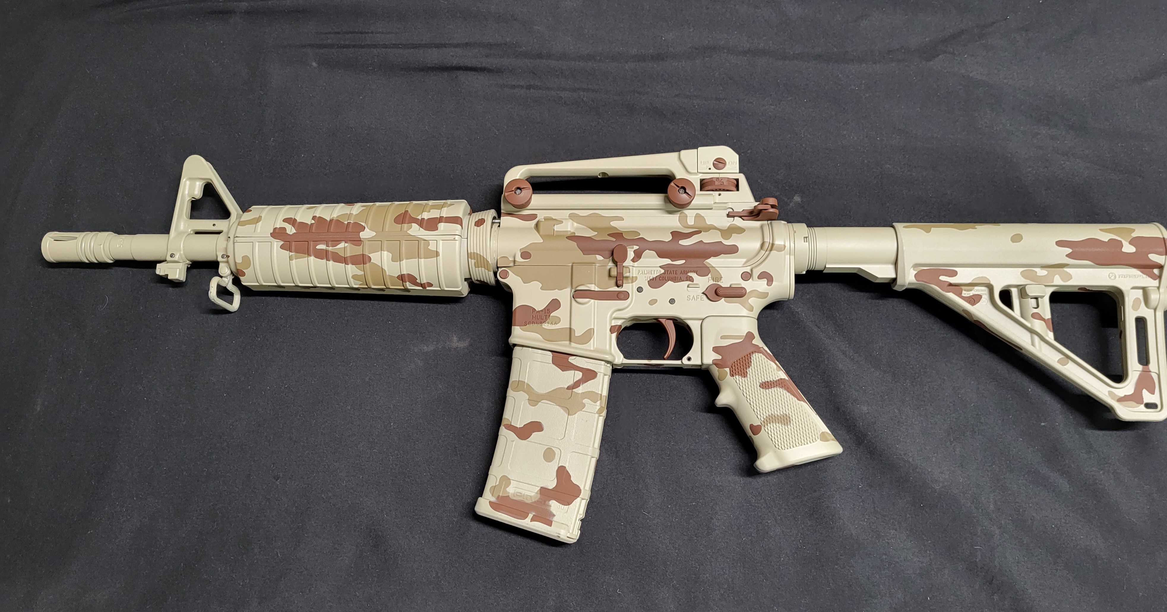 AR Rifle coated with H-342, H-199 and H-235 | Cerakote