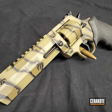Cerakoted Armor Black, Coyote Tan And Fs Brown Sand Revolver