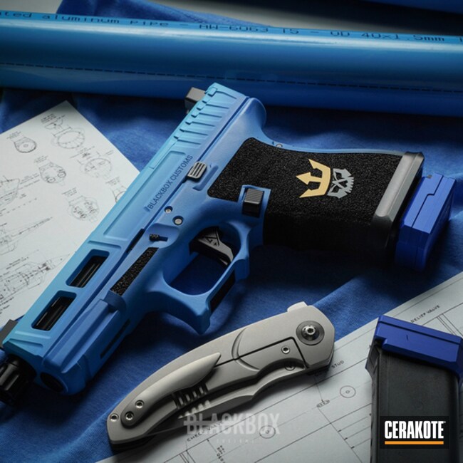 Cerakoted Nra Blue And Polar Blue Glock 19