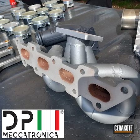 Powder Coating: Abarth,Exhaust Manifold,CERAKOTE GLACIER FORGE C-8200,Automotive Exhaust,Exhaust Coating,Exhaust,Titanium Red Piston Coat V-139,Exhaust Pipes