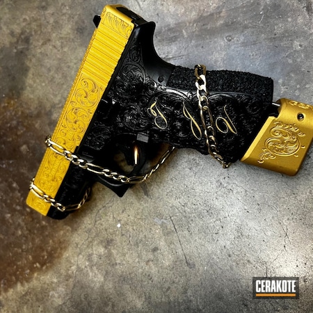 Powder Coating: Graphite Black H-146,S.H.O.T,Gold H-122,Glock 23