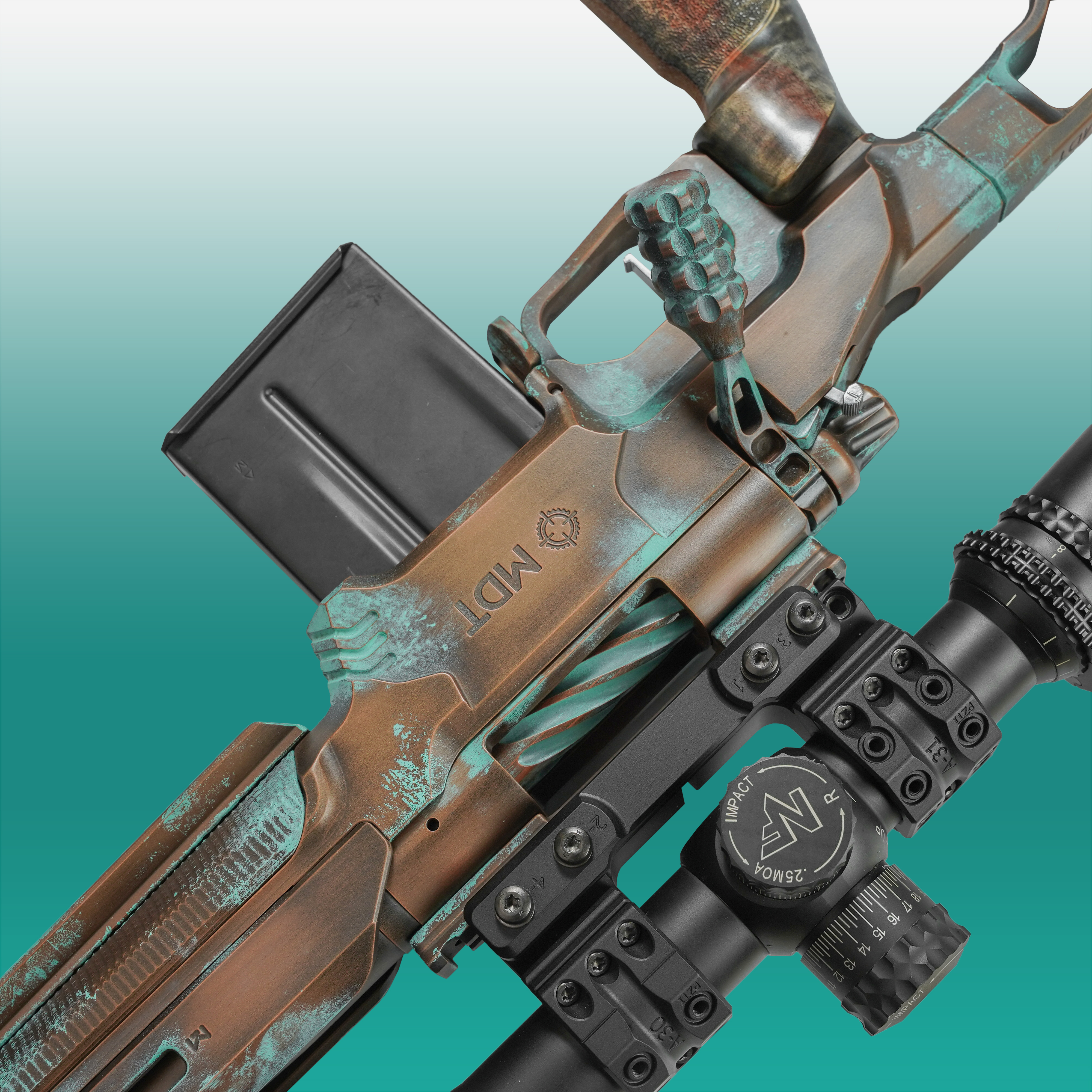 Chipped Coating Rifle Rifle coated in H-347 | Cerakote