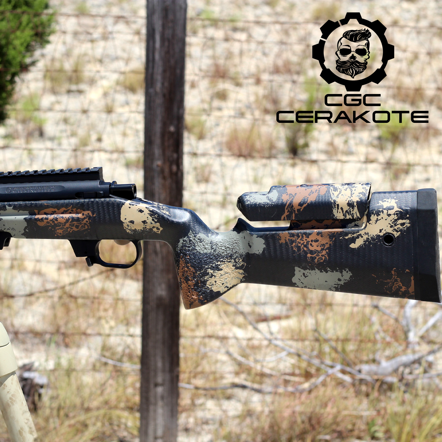Chipped Coating Rifle Custom Cerakote on This 7mm Bolt Action Rifle | Cerakote