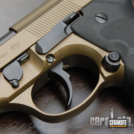 Powder Coating: Graphite Black H-146,Handguns,Beretta,Burnt Bronze H-148