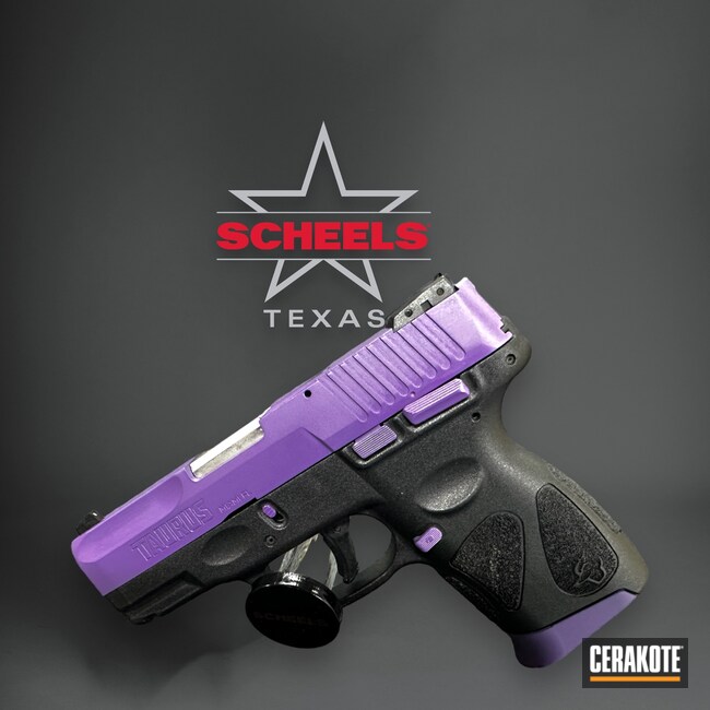 Cerakoted: S.H.O.T,9mm,Bright Purple H-217,Two Tone,Pistol,Taurus