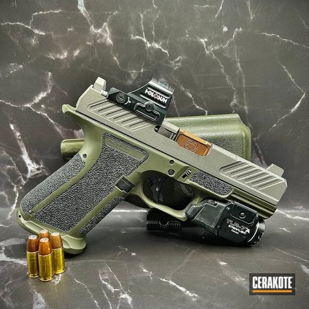 Powder Coating: Mil Spec O.D. Green H-240,CZ Shadow 2,PewPew,Shadow Systems,Shimmer Aluminum H-158