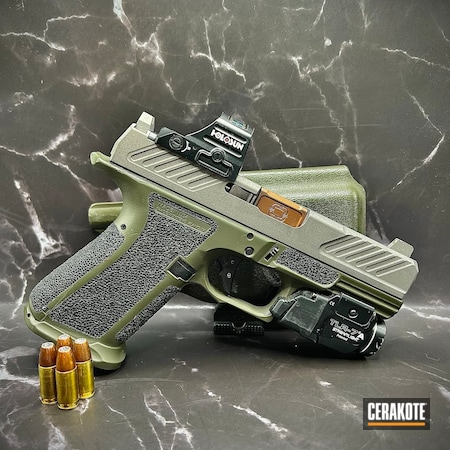 Powder Coating: Mil Spec O.D. Green H-240,CZ Shadow 2,PewPew,Shadow Systems,Shimmer Aluminum H-158