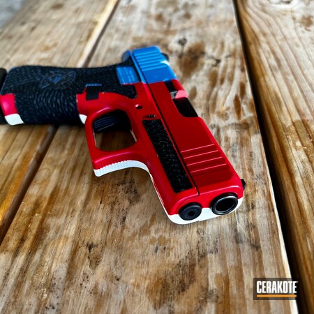 Powder Coating: Glock,Patriot Blue H-362,Texas Flag,Snow White H-136,S.H.O.T,Texas Cerakote,Pistol,Camo,Custom Camo,RUBY RED H-306,g43x