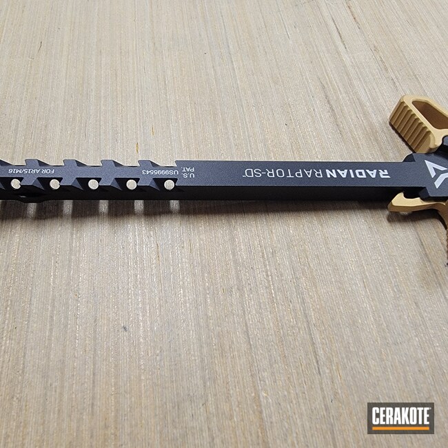 Cerakoted: S.H.O.T,Charging Handle,Gold H-122