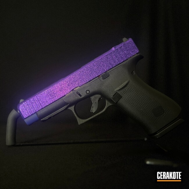 Cerakoted: S.H.O.T,Periwinkle H-357,Glitter Gun,Glitter,Pistol,Glock,Purple