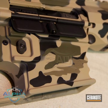 Cerakoted Armor Black, Desert Sand, Sniper Green And Magpul® Flat Dark Earth Ar Rifle