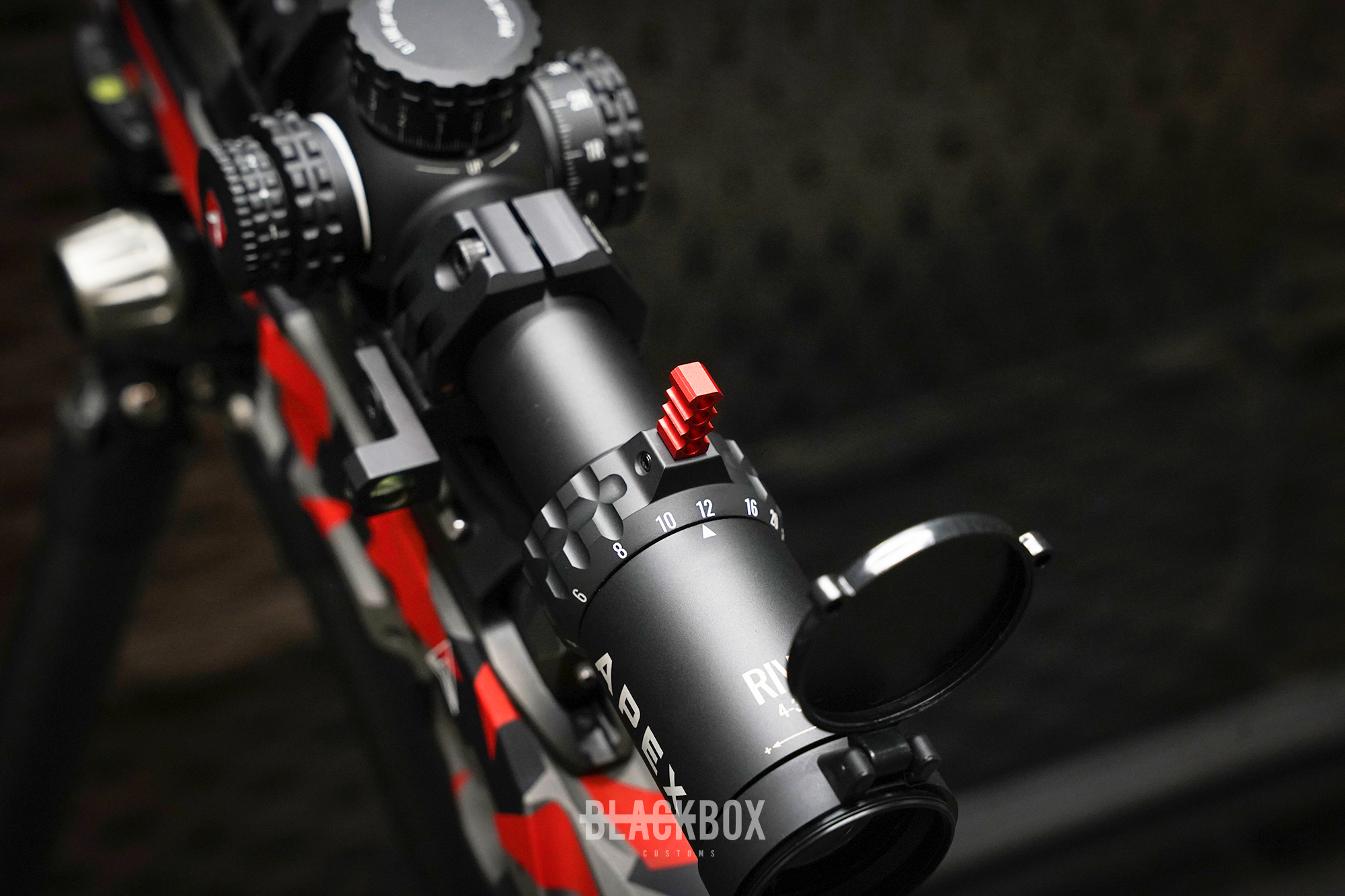 Splinter Camo Bolt Action featuring Firehouse Red | Cerakote