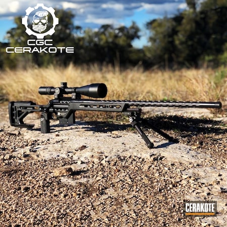 Powder Coating: Rifle Stock,S.H.O.T,Cerakote,Hunting Rifle,Sage Precision,Rifle Barrel,Rifle,Bolt Action Rifle,Rifle Chassis,Rifle Scope,Graphite Black H-146,Certified Applicator,Custom Rifle Build,Tactical Rifle