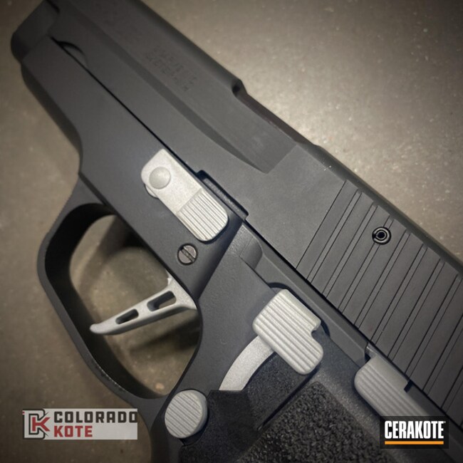 Sig Sauer P226 In H-146 Graphite Black And H-255 Crushed Silver