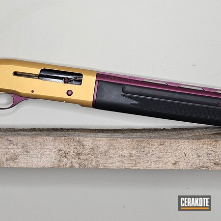 Powder Coating: Weatherby,S.H.O.T,Gold H-122,BLACK CHERRY H-319,Laser Engraved