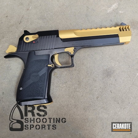 Powder Coating: Gloss Black H-109,S.H.O.T,Custom Pistol,Gold H-122,Custom Handgun,Pistol Slide,Handguns,Pistol,Desert Eagle,Pistol Frame,Handgun Frame,Magnum Research Inc,Handgun,Pistols