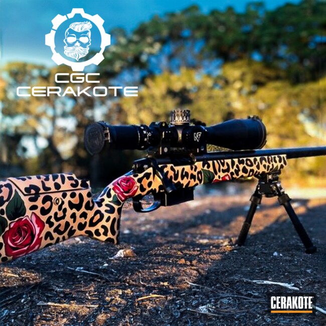 Leopard Print Bolt Action Rifle