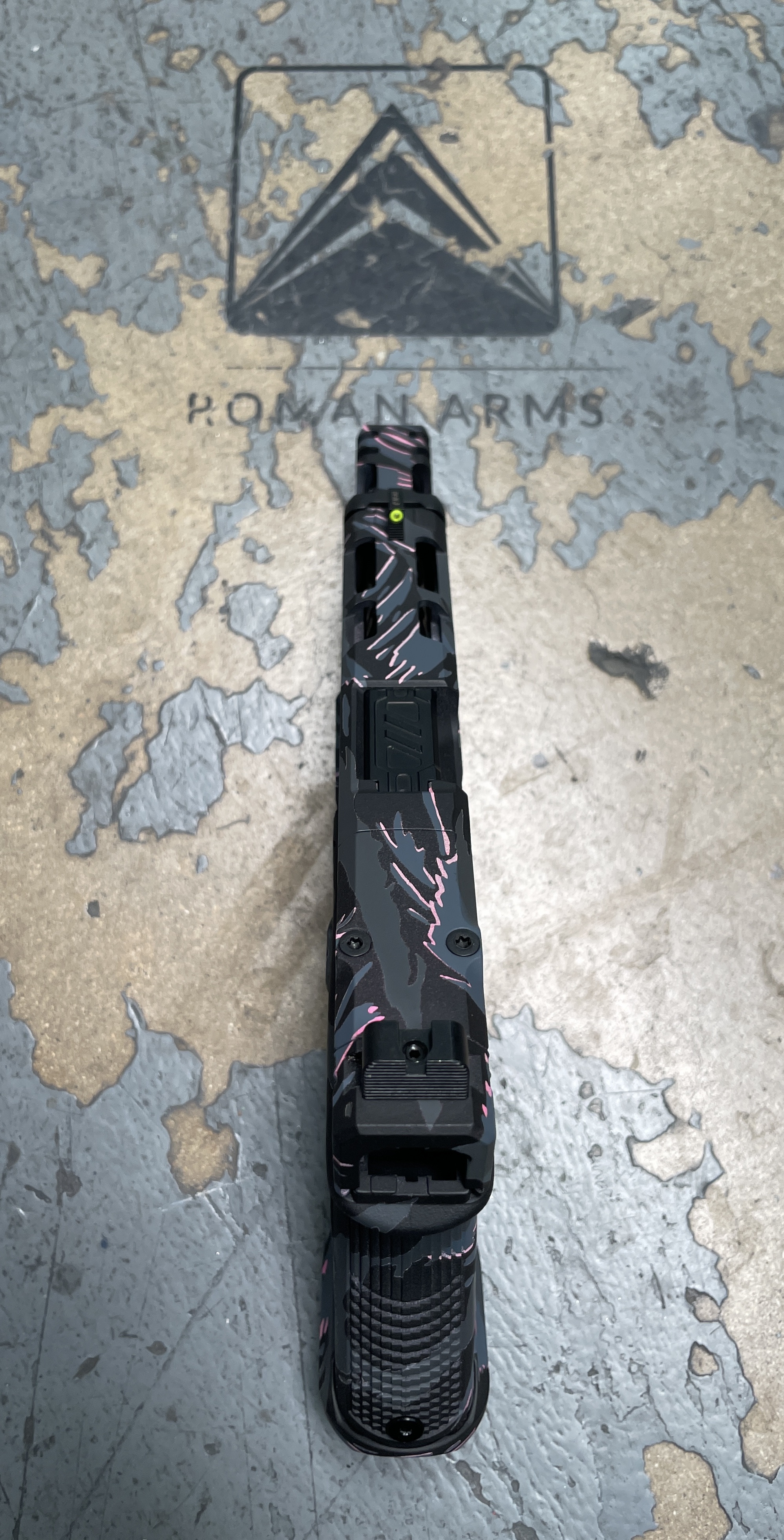 Pink Rmr Custom Glock coated in Bazooka Pink, Armor Black, Springfield® Grey ...