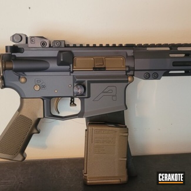 Ar Pistol Coated With Cerakote In C-148 And C-239