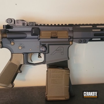 Ar Pistol Coated With Cerakote In C-148 And C-239