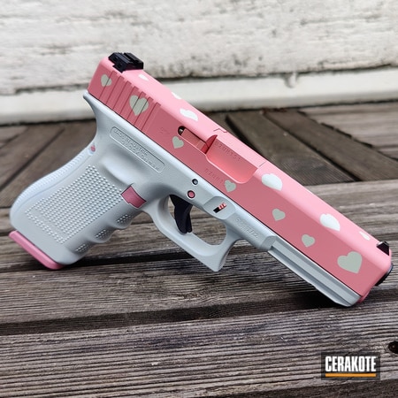 Powder Coating: 9mm,Glock,Pink,Bazooka Pink H-244,Ladies,S.H.O.T,Girls Gun,Girls,Stormtrooper White H-297,Glock 17,Heart