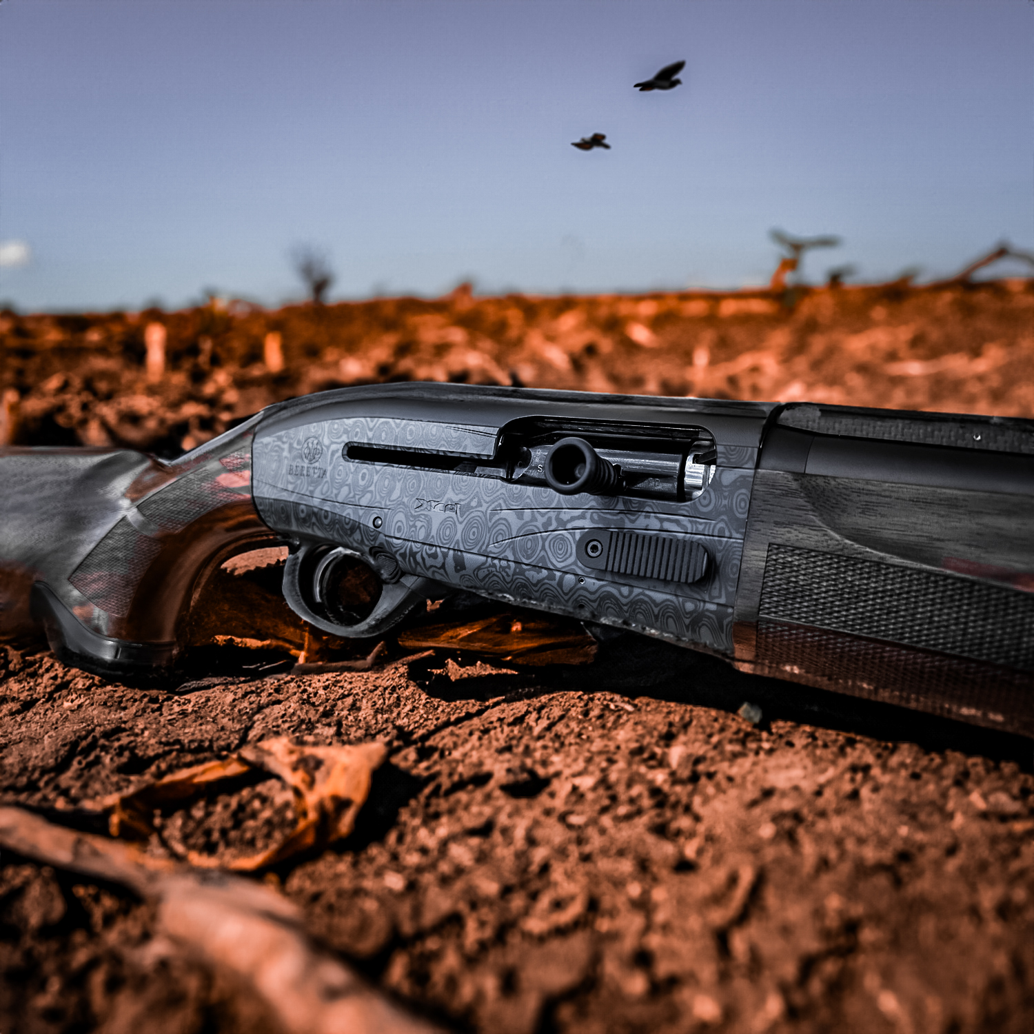 Socom Blue Beretta Shotgun - Socom Blue Damascus | Cerakote