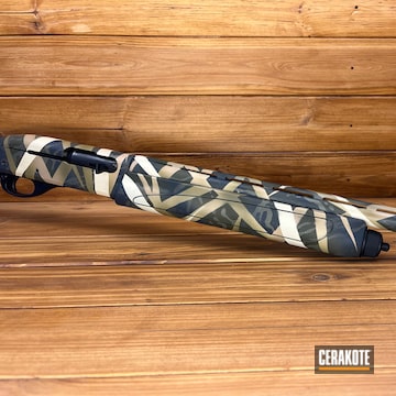 Remington 1100 In Custom Waterfowl Reeds Camo Coated With Cerakote