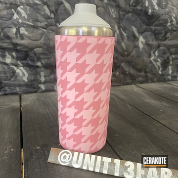 Tumbler Coated With Cerakote In Pink Sherbet