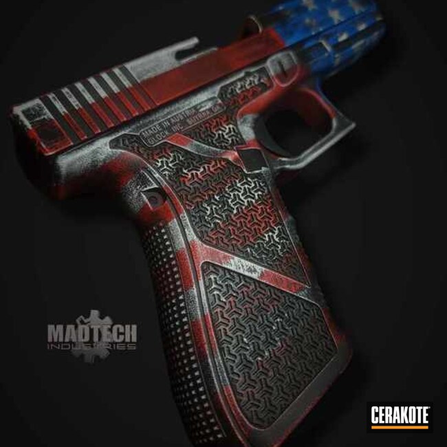 Stormtrooper White, Usmc Red And Nra Blue Distressed American Flag Glock