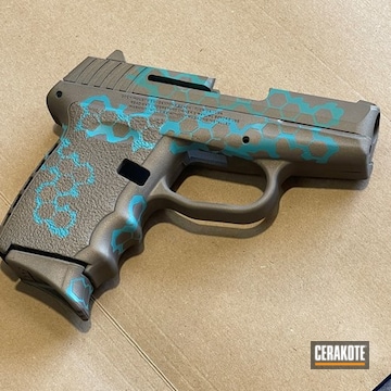 Hex Camo Sccy Pistol Coated With Cerakote