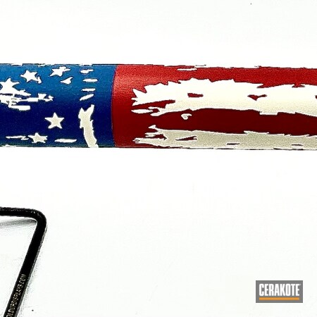 Powder Coating: FIREHOUSE RED H-216,Patriot Blue H-362,Barrel,Stormtrooper White H-297,Distressed American Flag,American Flag