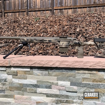 Long Range Rifle Coated With Cerakote In Desert Sand, Patriot Brown, Magpul® O.d. Green, Glock® Fde And Flat Dark Earth