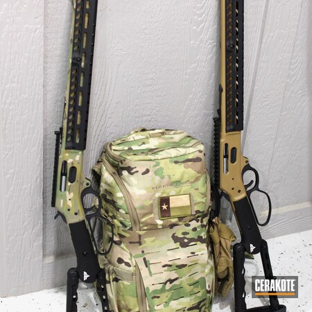 Powder Coating: S.H.O.T,DESERT SAND H-199,Henry,TROY® COYOTE TAN H-268,Lever Action,MULTICAM® OLIVE H-344,MULTICAM® DARK GREEN H-341,Chocolate Brown H-258