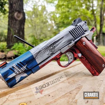 Kimber With Distressed Texas Flag
