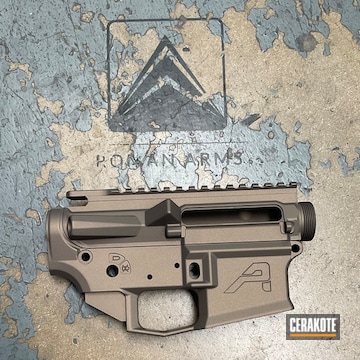 Ar-15 Lower Receiver Coated With Cerakote In Smoked Bronze