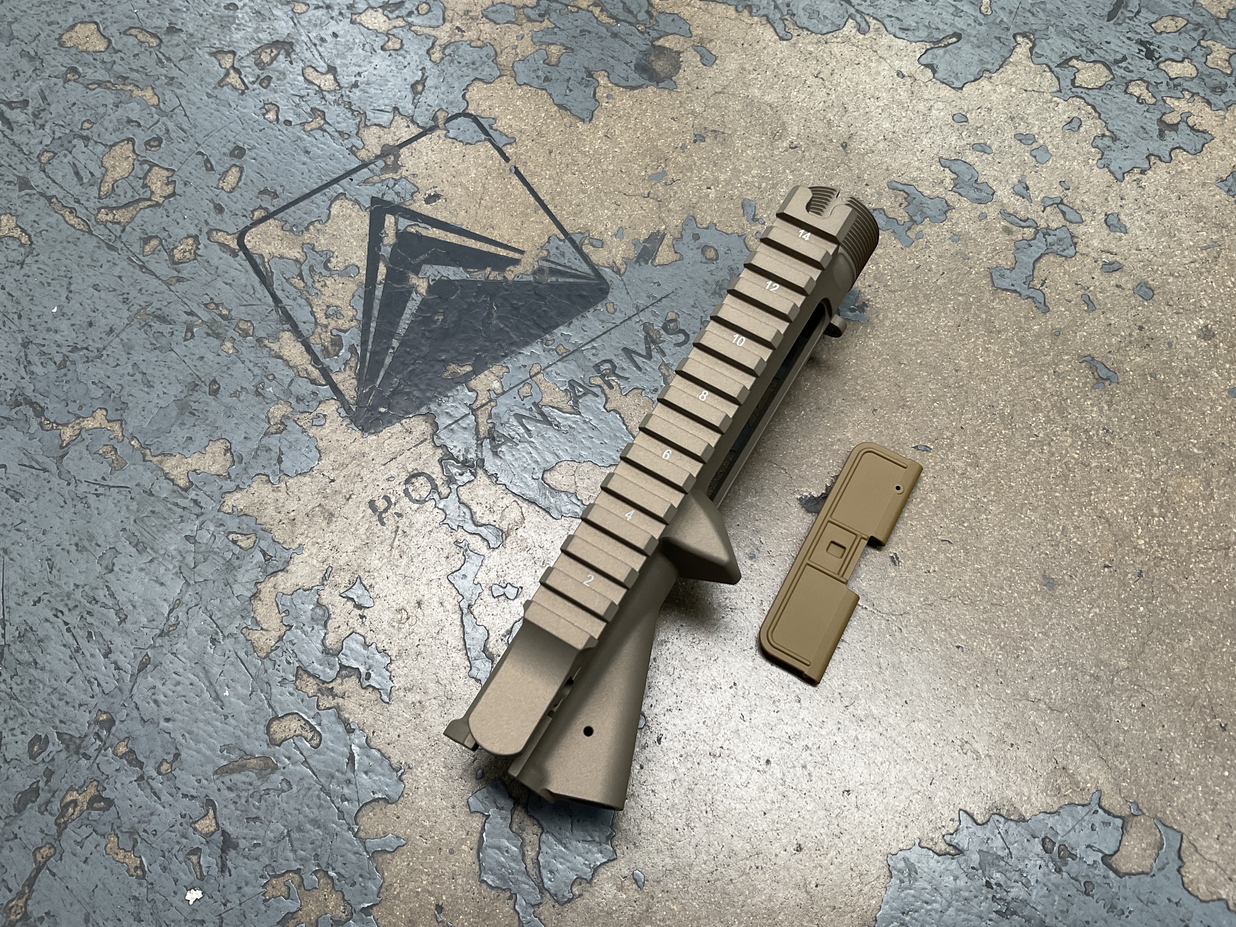 AR-15 Build using a Titanium, RAL 8000, Gold and FDE Finish | Cerakote
