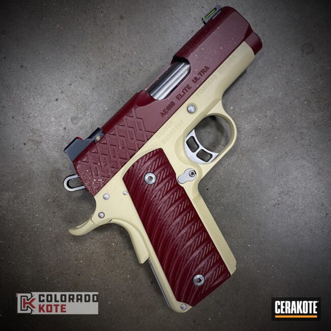 Kimber 1911 In Fsu Theme Using H-143 Benelli Sand And Custom Red
