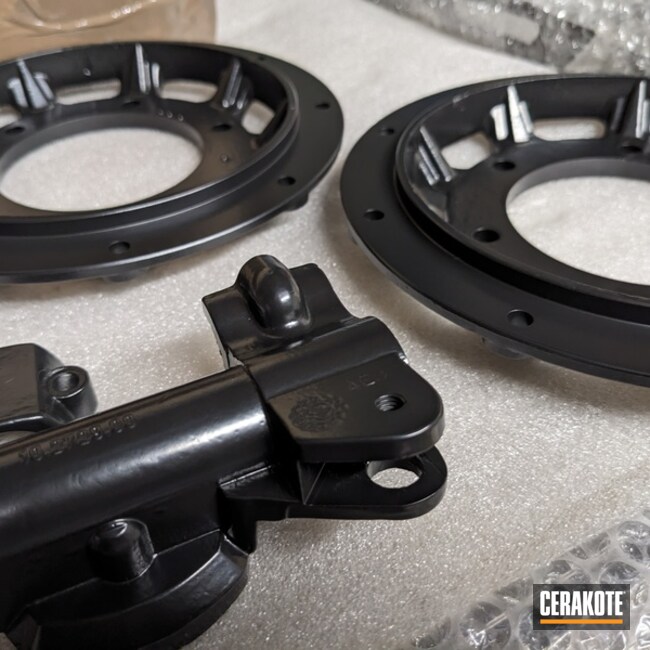 Brake Components Coated With Cerakote In Gloss Black
