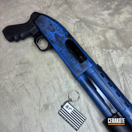 Powder Coating: Pistol Grips,Graphite Black H-146,Patriot Blue H-362,12 Gauge,Shotgun,S.H.O.T,Pump-action,Maverick 88,Pistol Grip Shotgun