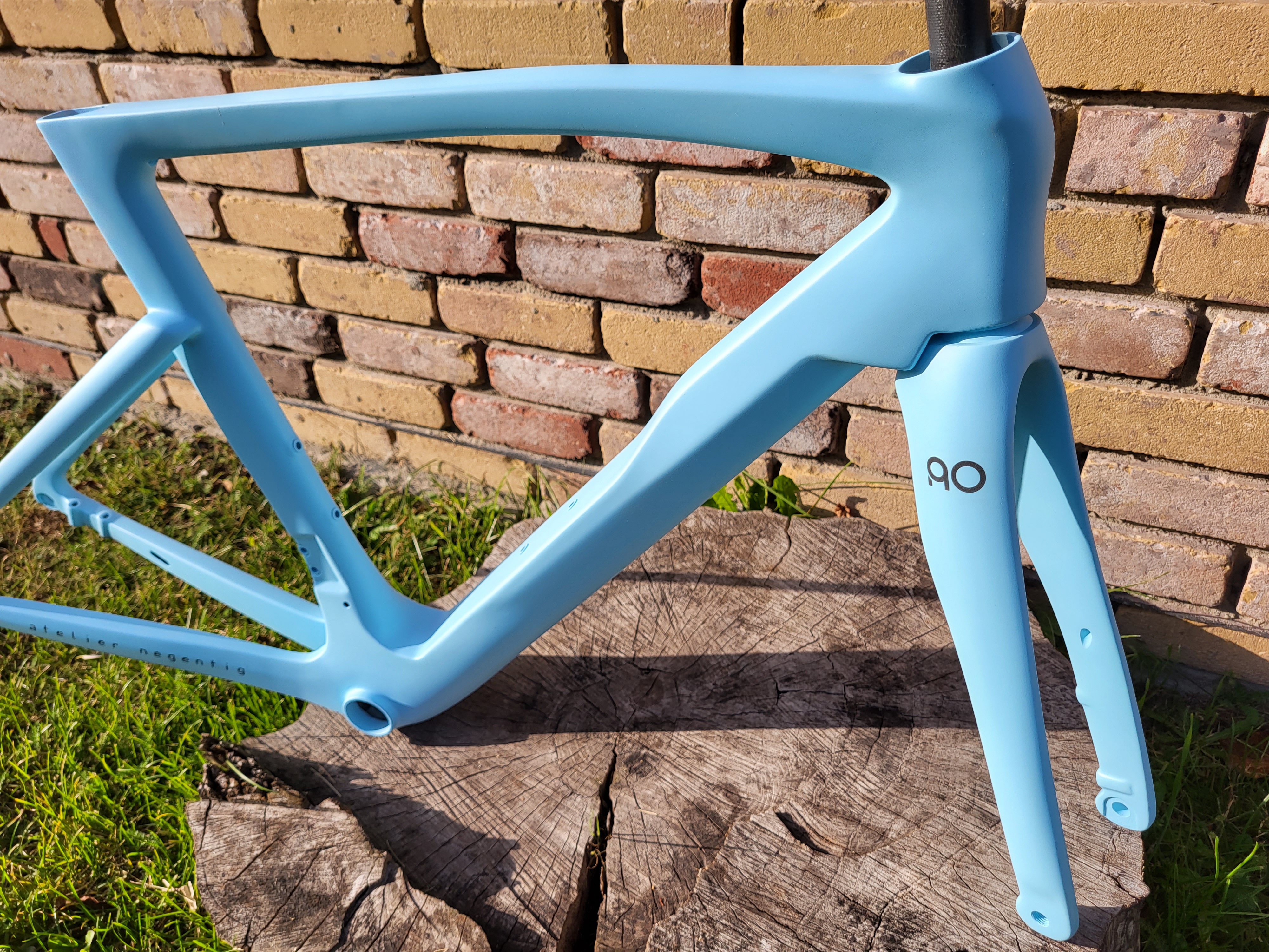 Bike Frame done in a Ice Blue and Graphite Black Finish | Cerakote