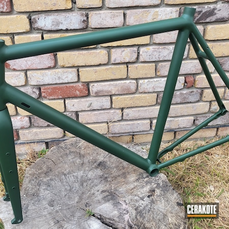 Powder Coating: S.H.O.T,Highland Green H-200,Bike Frame,Bicycle,Bicycle Frame