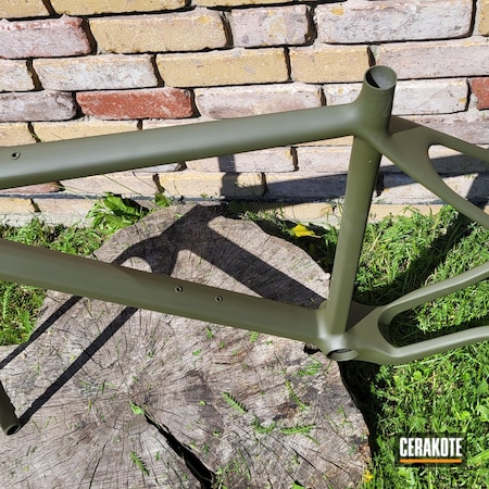 Powder Coating: Bike Frame,Bicycle Frame,Sniper Green H-229,Bicycle