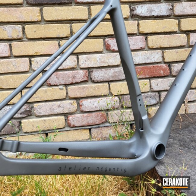 Bicycle Frame Coated With Cerakote In H-146 And H-237