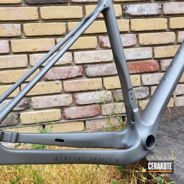 Bicycle Frame Coated With Cerakote In H-146 And H-237